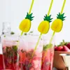 Vaisselle jetable 10pcs Flamingo Ananas Boire Ruisseau Hawaii Plage Tropical Fête D'anniversaire Décoration Été Piscine Fête Mariage Fournitures