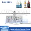ZONESUN Полуавтоматическая машина для наполнения бутылок Магнитный насос Наполнитель для воды Упаковка для напитков ZS-MPYT12P