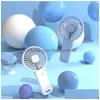 Usb Gadgets Handheld Mini Fan Draagbare Pocket Hand Held Fans Oplaadbare 3 Speed Persoonlijk Bureau Voor Student Home Office Summer Drop Dhxkr