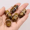 Подвесные ожерелья натуральные тигровые глазные чары для женщин DIY Jewelry Gritleder Gird Size 20x35 мм