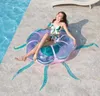 inflatable jellyfish swim ring new design water floating float tubes creative adult buoy mattress beach water party toy