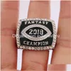 Cluster Rings Fashion Souvenir Fantasy Football Championship Bag Parts Drop Delivery Jewelry Dh9Rt