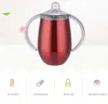 Tasse à bec gobelet pour tout-petit gobelet 2 fonctions 9 oz en acier inoxydable 304 isolé sous vide double paroi sucette tasses eau lait thermos verre