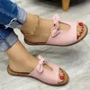 Moda Feminina Sandálias Sapatos Dedo Aberto Vintage Verão Sapatos de Praia Feminino Casual Chinelo Feminino Bonito Nó Borboleta Zapatillas Muje L230518