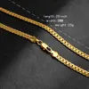 Hainon wholesale color 18k gold necklace 5mm 24inch for men factory oem stamped 18kgf chain brass stock