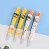 Pcs/lot Kawaii Animal 10 couleurs stylo à bille mignon presse stylos à bille école bureau fournitures d'écriture papeterie cadeau