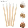 Sets 200pcs Disposable Lip Brush Eyelash Brushes Bamboo Handle Lipstick Wands Eyelash Extension Applicator Cleaner Beauty Makeup Tool