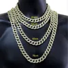 collana cuore di design catena d'argento d'oro gioielli di moda da uomo Hip Hop lusso 18K Miami Cuban Link Curb Chain per collana da donna da uomo placcata anti-appannamento