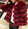 QNPQYX New Fashion Luxury Fox Fur Vest Donna Breve Inverno Giacca calda Cappotto Gilet Varietà di colori per la scelta