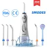 Blanchiment AZDENT HF6 Portable 5 Modes Irrigateur Oral Électrique USB Rechargeable Hydropulseur Électrique 300ML Adultes Nettoyeur De Dents 5 Conseils