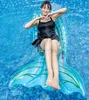 Uppblåsbar badpool sjöjungfru floats leksak PVC luft havsmadrass madrass vatten slappa flod flod flott strand leksak gratis leverans
