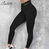 Damen-Leggings, 2023, neue Fitness-Sport-Leggings, Buchstaben bedruckt, hautfreundlich, lässig, dehnbar, schlank, Yogahose für Yoga, Radfahren, Laufen, Fitness