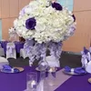 Clear Crystal Flower Display Stand Flower Stand Vase Wedding Table Centerpieces Dekorativa konstgjorda blommor Centerpiece Imake953