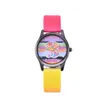 Relógios de Pulso Coloridos Pulseira de Relógio Quartzo Feminino Moda Tendência Marca Desenhos Animados Relógio Couro Luxo Feminino Relógios Digitais Montres Relojes