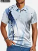 Camisetas Masculinas Moda Masculina Polo Manga Curta Casual Verão Estampado Preto Roupas Masculinas Streetwear