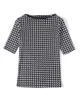 T-Shirt Nouveau Col Diagonal Ultra Mince Plaine T-shirt Demi Manches Femme 40-70KG P230602