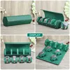 Watch Boxes Cases TOP 2/3/4Slots Watch Roll Box Saffiano Genuine Leather Watch Travel Roll Box Jewelry Storage Organizer Green Portable Watch Case 230602