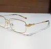 Retro klasyczne okulary optyczne 8201 kwadratowa rama metalowa prosta i elegancki styl wysokiej klasy przezroczyste obiektyw przezroczyste okulary