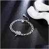 Charm Armband Fashion Tree of Life Charms Armband 925 Link Chain Sier Color Leaf Pendant Bangle Gift Ladies Jewelry Drop Delivery Dhdwk