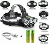 8000 Lumen Hight Power -Scheinwerfer 5 LED -Scheinwerfer XML T6 LED -Scheinwerfer Taschenlampe 18650 Batterie USB wieder aufladbare Wasserdichte im Freien mit Zoomfackel Laternenleuchten im Freien im Freien im Freien im Freien.