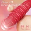 Metoy Double Heads Thrusting Rose Best Vibrators with Dildo for Women Clitoris Sucking Stimulation Female Masturbator