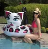 Tubos de anel de natação gatinho fofo novo estilo cartoon animal colchão piscina flutuante assento inflável anéis adulto crianças brinquedo de praia