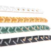 Zwei Schichten Leder-Hundehalsbänder-Leinen-Set, klassisch bedrucktes Designer-Haustierhalsband, Leine, weiches, langlebiges Katzenhalsband für kleine, mittelgroße und große Hunde XL B85