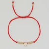 Go2boho Zircon CZ Gold Heart Star Charm Bead Bracelet For Women Red Rope Friendship Adjustable Jewelry Summer Lucky Gift