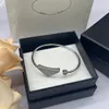 Driehoek Designer Armbanden Letter Diamond Charm Armbanden Staal P Bangle Bruiloft Vrouwen Hoge Kwaliteit Sieraden Gift