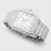 Relógios femininos Luxo Iced Out Hip Hop Bust Down Unissex Relógio Diamante Aço Inoxidável Cravejado Pulso 230602