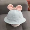 Accessoires de cheveux été automne bébé chapeau mignon point arcs enfants seau coton casquettes de soleil pour fille pêcheur chapeaux