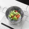 Colanders Strainers Folding Fry Pan Basket Stainless Steel Filter Oil Leakage Net Discharges Cocina Cozinha Through Screen