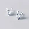 Pendientes de ciervo de cristal de alce de nueva moda creativa, regalos de joyería de moda para mujer, decoraciones navideñas G230602