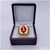 Cluster-Ringe Großhandel 1983 Championship Ring Modegeschenke von Fans und Freunden Ledertaschenteile Zubehör Drop Delivery Jewelr Dh3L5