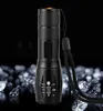 XM-L T6 5000LM Aluminum Waterproof Zoomable LED Flashlight Torch light built in 18650 Battery USB Rechargeable lamp lights Alkingline