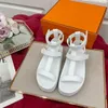 2023 runway show new sweetest cool sandals women sandals thick sole vamp head layer calfskin size 35-42