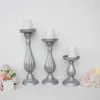 Candle Holders Silver Handpainted Holder Nordic Wedding Decoration Candlestick Stand Table Wood Craft Classic Vintage Wooden