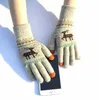 Noel Geyik Kış Sıcak Eldivenler Unisex Kadın Erkek Tam parmak El Sıcak Dokunmatik Ekran Örgü Yün Kalın Polar Eldivenler