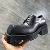 Zwart Echt Leer Casual Heren Derby Schoenen Vierkante Neus Schoenen Mannen Lace-up Flats Schoenen Voor Mannen Loafers zapatillas de deporte