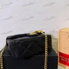 Classic Women Mini Shoulder Bag Caviar Bag Cf Ringer Flip Hardware Metal Turnbuckle Tote Matelasse Chain Crossbody Bags Designer Makeup Case Purse Girly Bag 19x14cm
