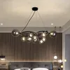 Żyrandole postmodernistyczne loft apartament szklany piłka lampa lampa sztuki molekularne koło dininer w salonie wystrój wystroj wiszące lampki lampki