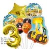 Altri articoli per feste per eventi Costruzione Trattore Tema Escavatore Palloncini gonfiabili Camion Veicolo Banner Baby Shower Bambini Ragazzi Compleanno 230603