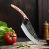 Knives Stainless Cleaver Knifes Handmade Butcher Knife Forged Steel Serbian ChefKnife Outdoor Camping Cooking Tools