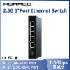 Переключатели Horaco 2.5g Ethernet Switch 5 Port 2500 Мбит/с сетевого переключателя 10G SFP Uplink Hub Internet Splitter Auto MDI/MDIX Plugck and Play