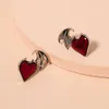 Charm Lost Lady New Fashion Devil's Wings Boucles d'oreilles en forme de coeur Bijoux pour femmes Direct R230603