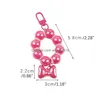 Keychains Lanyards Beautif Bow Pärledbil Key Chain Creative Candy Color Acrylic Beads Bag Tillbehör Charm Mobiltelefonen Dhvua