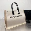 trend Damhandväska Rive Gauche Tote shoppingväska handväskor topplinne Stora strandväskor Designerresor Crossbody Axelväska Plånbok TOTES dhgate axelväska