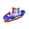 ElectricRC Boats Electric Boat Model Children Marine Rescue Toys Navigation Warship Water Spray Music Light High Speed Ship Toy Birthday Gift Kid 230602