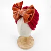Аксессуары для волос галстук краситель Big Bownot Hat Hat Turban осень зима теплый маленький вязаный кеп
