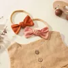 2 uds accesorios para el cabello 1 Uds cinta para cabeza con lazo suave para bebé para niñas bandas elásticas de turbante para recién nacidos diadema para niños